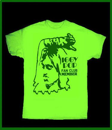 Iggy Pop Fan Club T Shirt Punk The Stooges Vintage Retro Glam Johnny On Popscreen