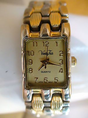 FAIR SOPHISTICATED DUAL TONE LADIES QUARTZ WATCH NEW BATTERY WORKS(C1