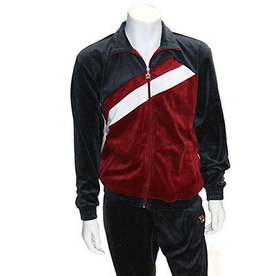 FILA MENS LIFESTYLE VELOUR SWEATSUIT IN EBONY