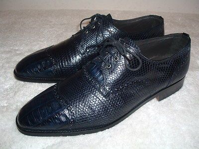 David Eden Exotic Skin Leather Dress Fashion Oxfords Footwear Mens