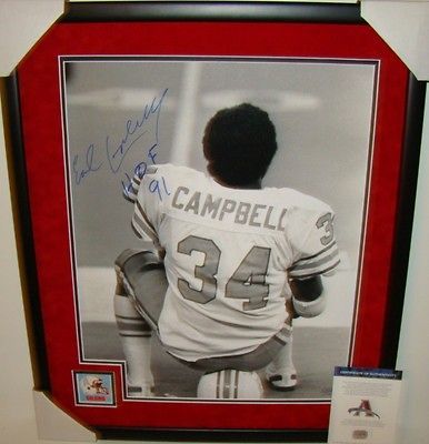 Newly listed New Earl Campbell Custom Framed 16X20 OILERS JSA