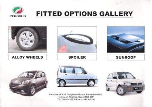 Perodua Kelisa Kenari Myvi Accessories 2006 07 Brochure