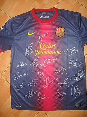 Barcelona signed shirt Home 2012/13.Messi, Xavi