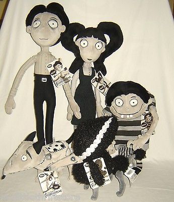 New Disney Frankenweenie Plush Victor Elsa Edgar Sparky & Persephone