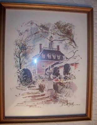 Governors Palace Garden John Haymson Print Framed