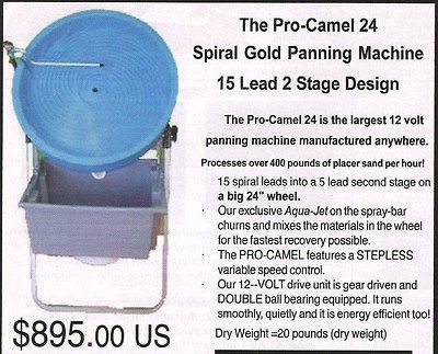 PRO CAMEL 24 GOLD SPIRAL MINING EQUIPMENT PANNING WHEEL SMALLGOLD