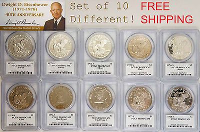 PCGS PR69DCAM 40th Anniversary Gold Label Lot of 10 Coins+Silver