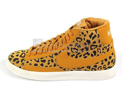 Nike Wmns Blazer Mid Print Dark Gold Leaf/Sail Black Suede Leopard