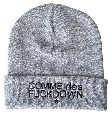 Grey COMME des FUCKDOWN Beanie Hat. (ASAP ROCKY). SSUR / VSVP / A$AP