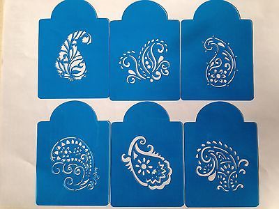 NEW Paisley mehndi cookie stencils cupcake cake decoration