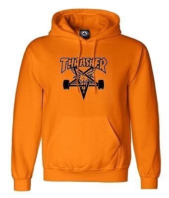 Thrasher SKATE GOAT Pullover Skateboard Hoodie GOLD MEDIUM