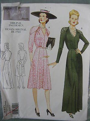 VOGUE VINTAGE 40s EVENING GOWN DRESS SEWING PATTERN 2371