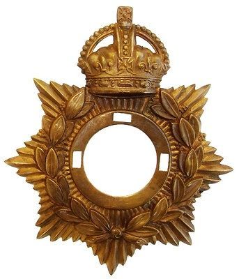 Newly listed KINGS CROWN 1901 1914 CROWN HELMET PLATE BRASS METAL