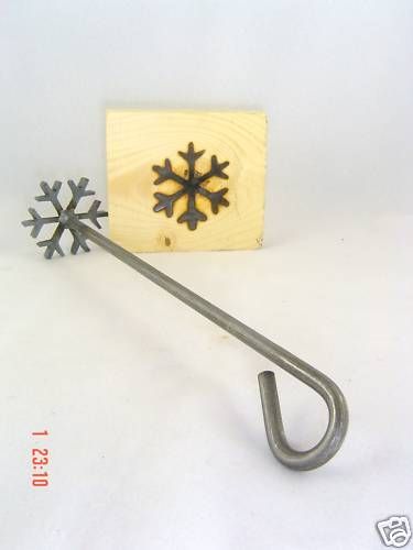 Mountain Cabin Snowflake Steak Wood Craft Branding Iron