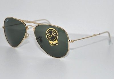 RAY BAN RB 3479 FOLDING AVIATOR 001 GOLD GREEN G 15 SUNGLASSES NEW IN