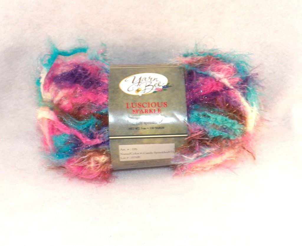 Yarn Bee Yarn   Candy Sprinkles  Luscious Sparkle   1 skein  New