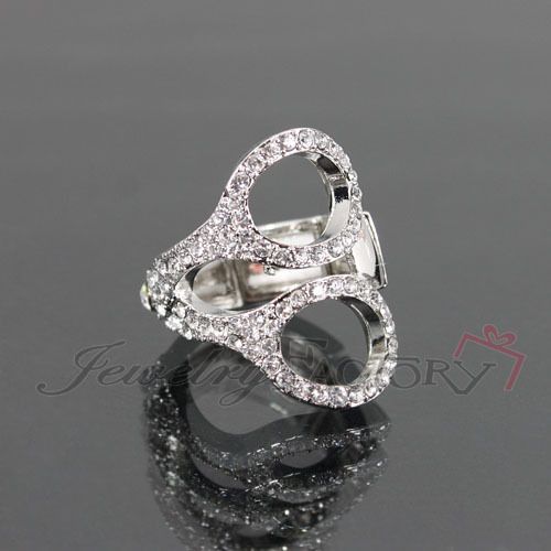 HOT Rhinestone Scissors Stretch Ring FG2512 R900