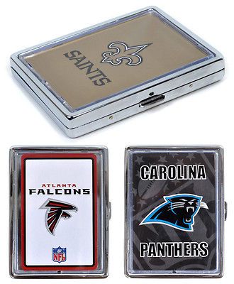 NFL Team Cigarette, Money or Card Holder   Saints, Falcons & Panthers