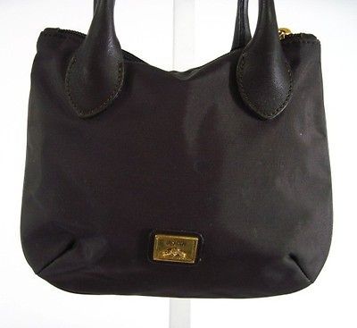 MOSCHINO Brown Nylon Mini Tote Handbag