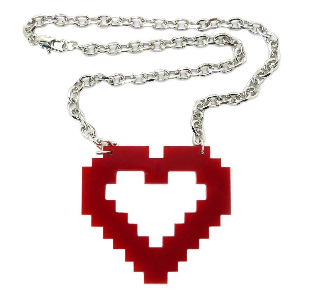 NEW LMFAO HEART PENDANT & 5mm/18 LINK CHAIN HIGH QUALITY NECKLACE