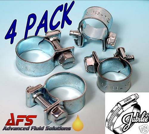 14   16mm JUBILEE MINI FUEL LINE HOSE CLIPS DIESEL PIPE