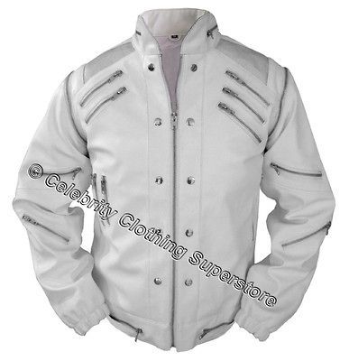 Michael Jackson   WHITE BEAT IT Jacket (S,M,L,XL,XXL)
