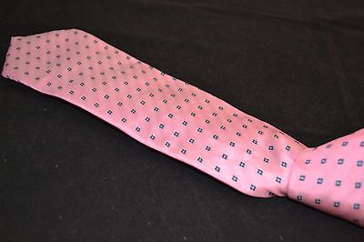 PETRONIUS 100% SILK PINK NECK TIE WITH BLUE DESIGN JBN10