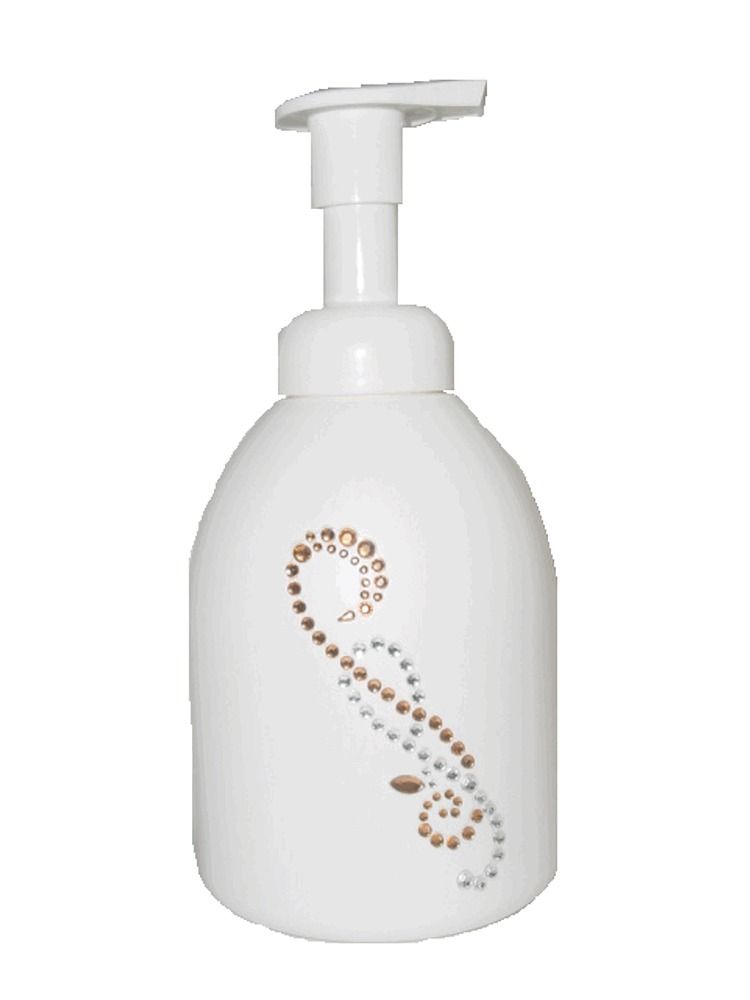 Soap Foam Dispenser 550 ML White HDPE Plastic with Bling Designs