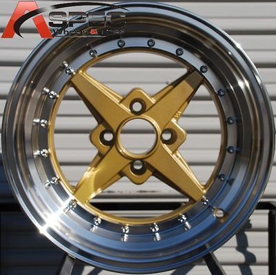 ROTA ZERO PLUS 4X100 +20 ROYAL TOMMY GOLD WHEEL FITS INTEGRA CIVIC XB