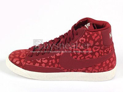 2012 Nike Wmns Blazer Mid Print Team Gym Red 536698 600 US 6~8.5 NSW