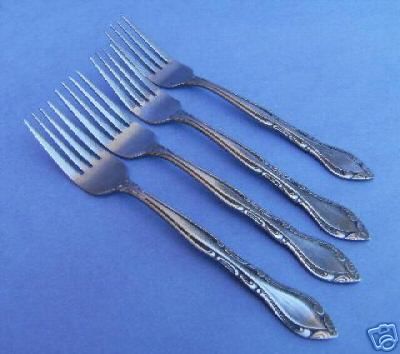 Rogers Korea Stainless Flatware 4 Dinner Forks Auberge