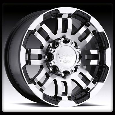 VISION 375 WARRIOR 5X4.5 5X114.3 BLACK MACHINED WHEELS RIMS +18 MM