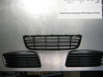 NEW VOLKSWAGEN MK5 JETTA WOLFSBURG BLACK BUMPER GRILLE SET 05.5 06 07