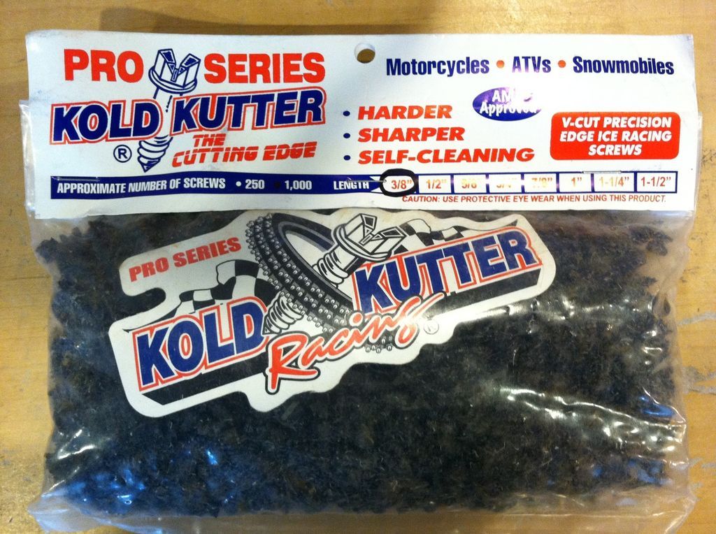 375 1000 PACK KOLD KUTTER RACING TRACK TIRE ICE STUDS/SCREWS