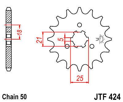 JT Sprocket Front 15T Steel Fits Yamaha XS250 C Spoke Wheel 1978