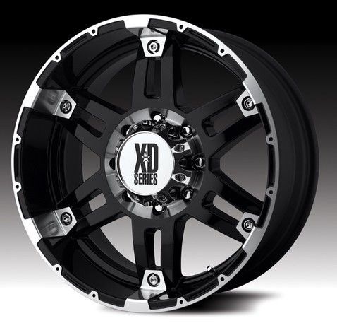 20 BLACK WHEELS TIRES 8X165 HUMMER CHEVY DODGE 35 12.50 20 NITTO MUD