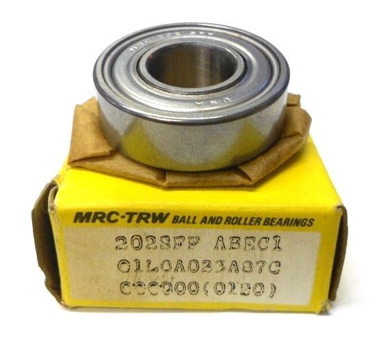 MRC TRW BEARING 202SFF ABEC1, USA, APPROX 1 3/8 OD, 5/8 ID, 1/2