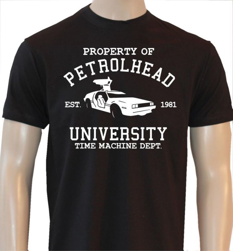 PETROLHEAD DELOREAN BACK TO THE FUTURE CAR T SHIRT C060