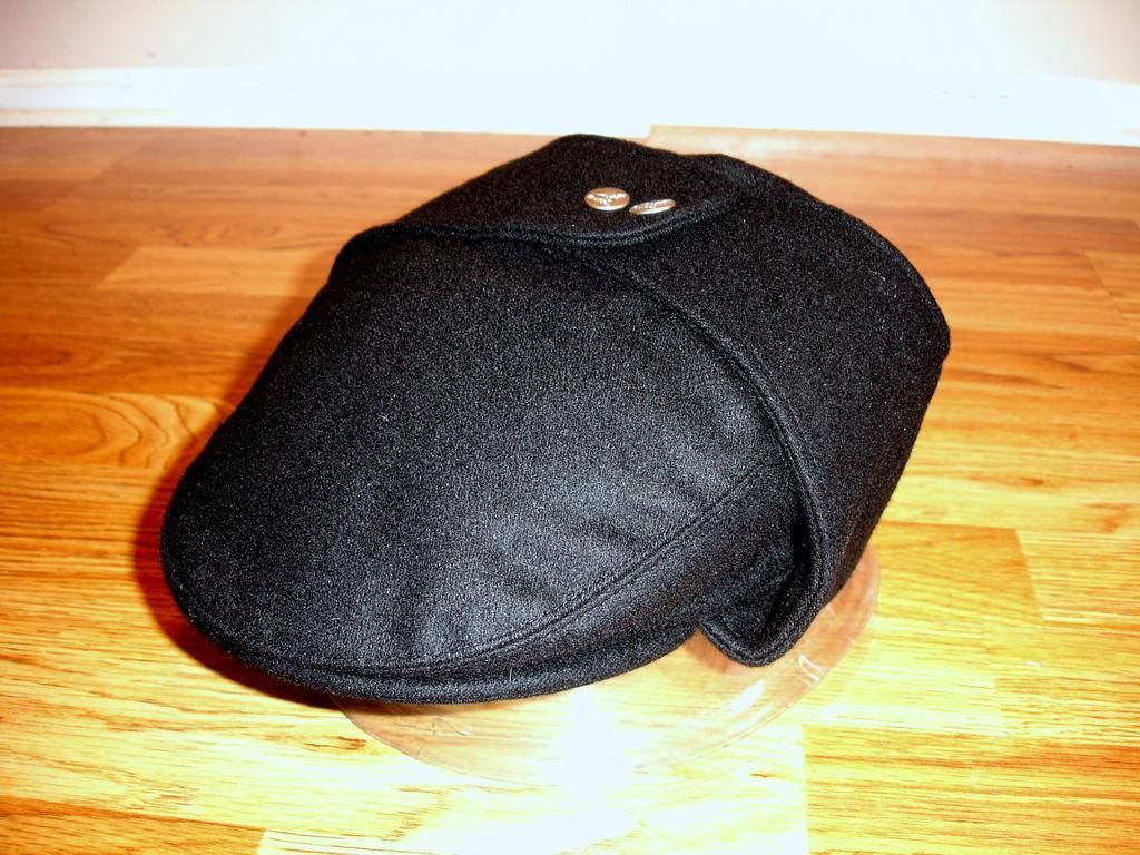 Mens Classic Kangol Wool 504 Bugatti Cap Color Black