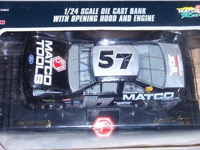 Matco Tools Racing 1/24 Scale Die Cast Bank with Opening Hood and