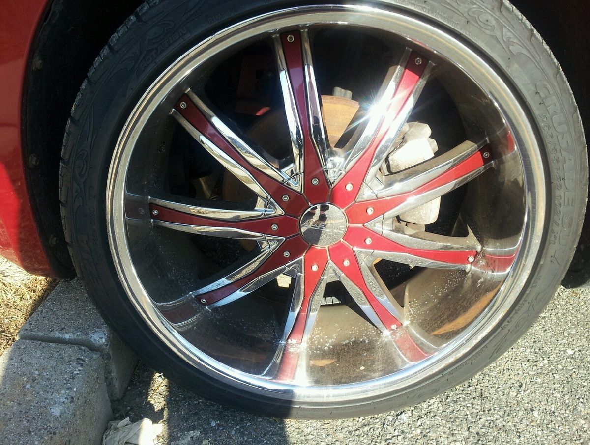 22 Chrome Red Rims