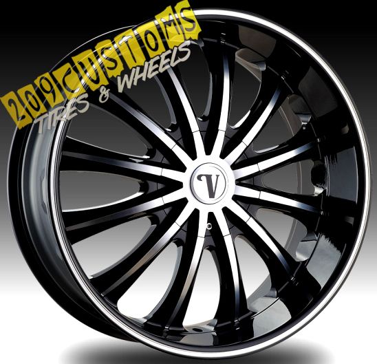 22 inch Wheels Rims Tires VW15 5x115 5x120 13 Offset 22x9 5 Dodge