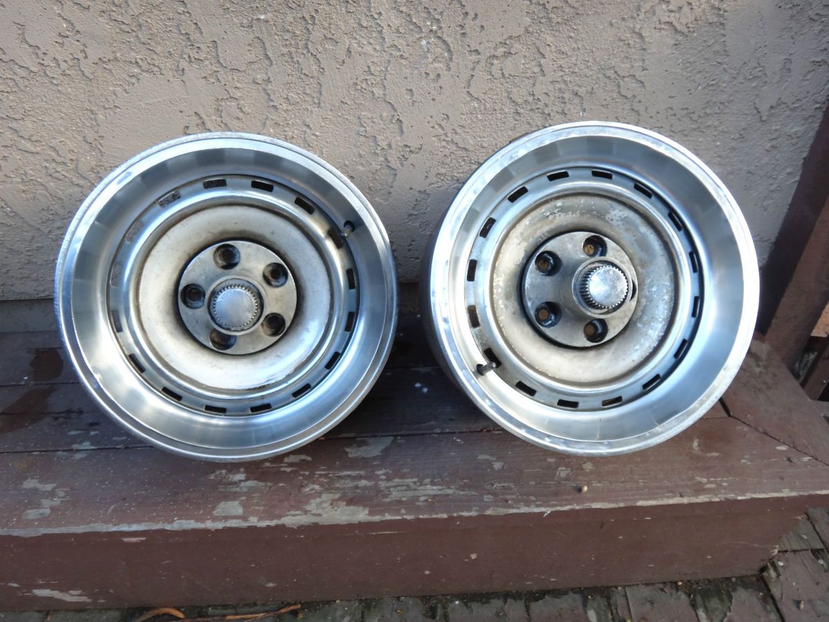 Rare Pair Chrysler 300 Hurst Mopar Rallye Rally Wheels 15x6 Caps Rims