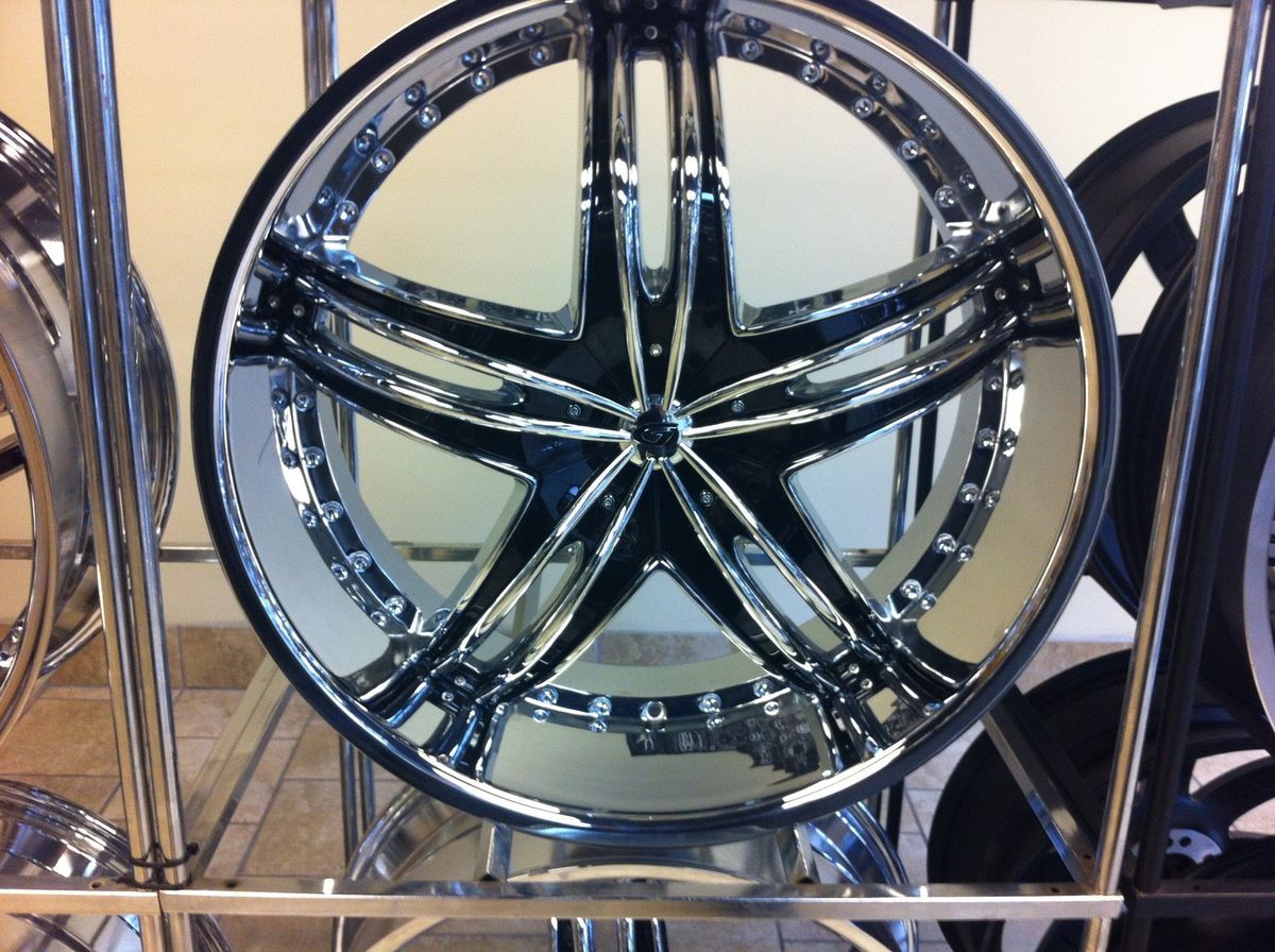 PRICE REDUCED 4 New 24 Inch Gianna Envy Wheels Chrome Black 24x10 rims