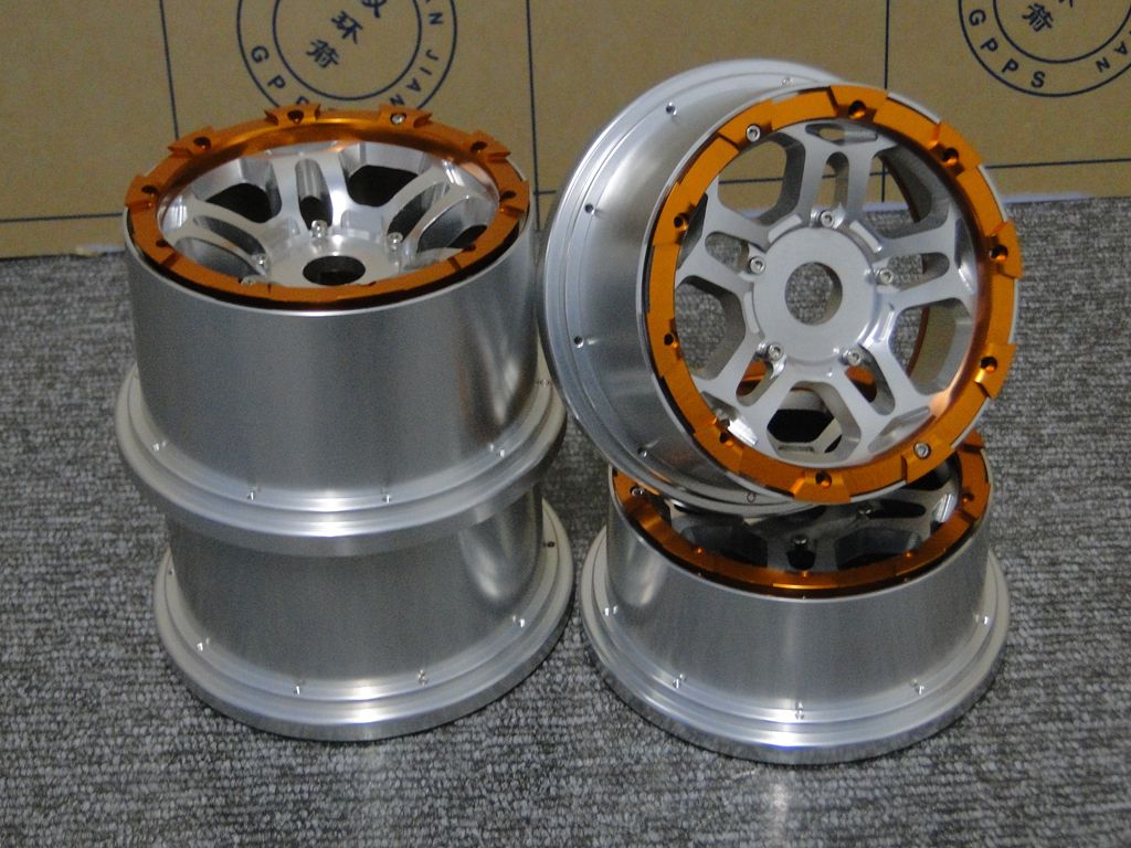 Aluminium Alloy Wheels Kingmotor UFO Wheels 4pcs Set Fit Baja 5B