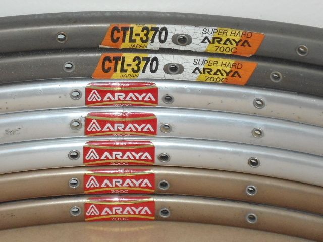 Araya 700c Rims Classic Road Touring w Spokes Lot 7 36 32 Hole