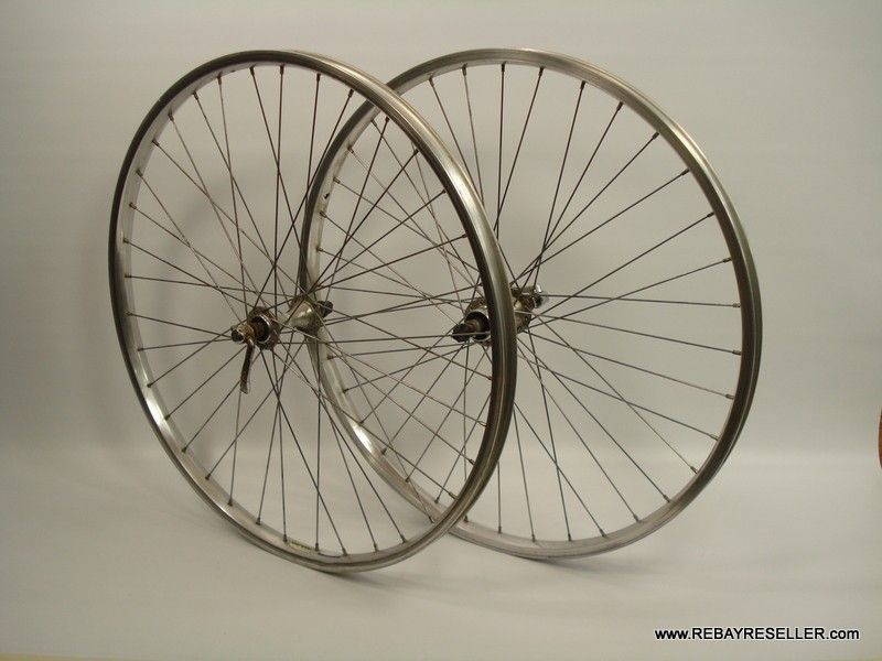 Vintage Araya RM 20 26 Rims Laced to Suzie SEALED Hubs 36h MTB