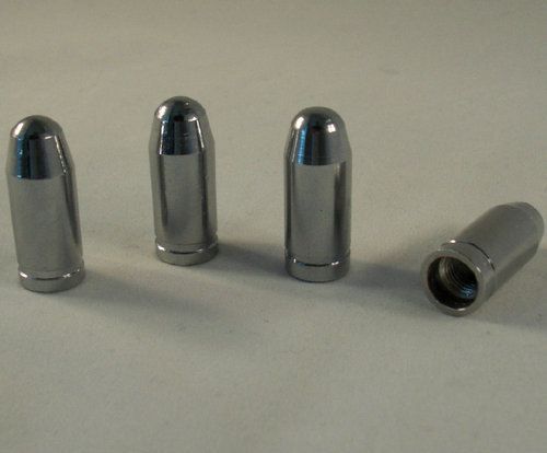 Silver 45 Cal Bullet Custom Valve Stem Caps Car Truck Rims