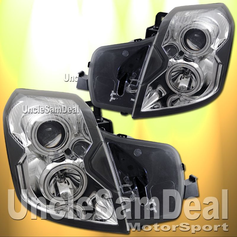 Cadillac cts Dual Halo Rims Projector Chrome Headlights Halogen Lights