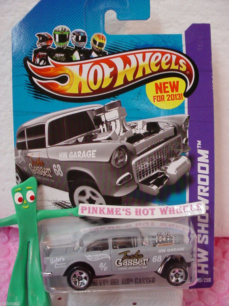 Case B 2013 Hot Wheels 55 CHEVY BEL AIR GASSER #190 US★Gray★Holst